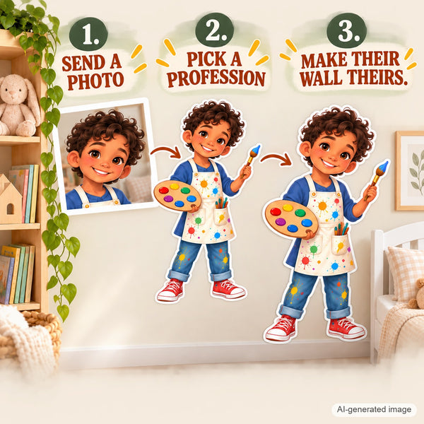 Personalized Artist Wall Decal from Photo, Dream Job Sticker, image 15