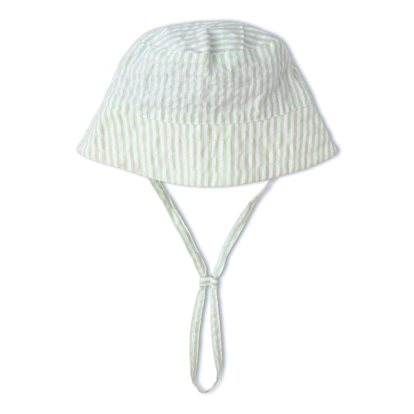 Organic Bucket Sun Hat - Basil Stripes
