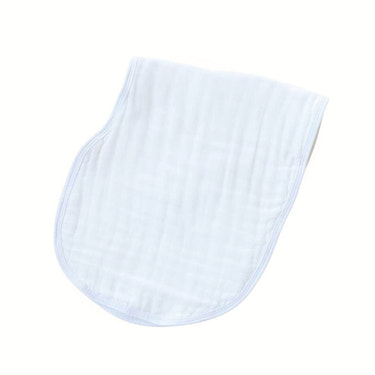 2-in-1 Burp Cloth Bibs- Solid White