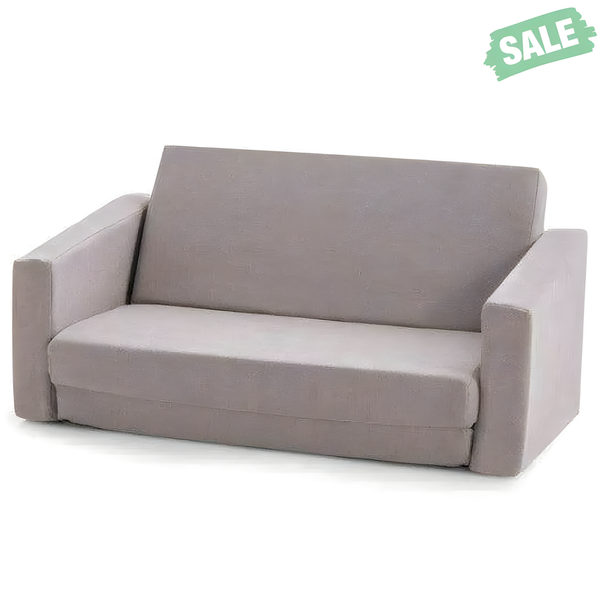 2-in-1 children's convertible sofa to lounger in vibrant colors, perfect for playtime and relaxation. Angle 3 view.