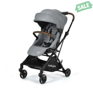 2-in-1 Convertible Aluminum Baby Stroller with Adjustable Canopy-Blue Baby Strollers