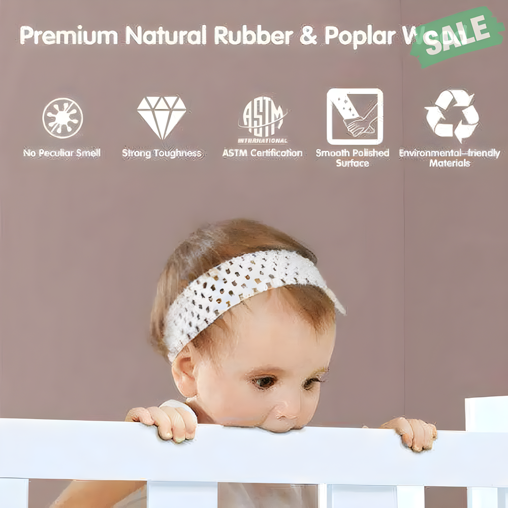 2-in-1 convertible kids wooden bed with guardrails in white for toddlers, perfect for safe and stylish bedroom decor.