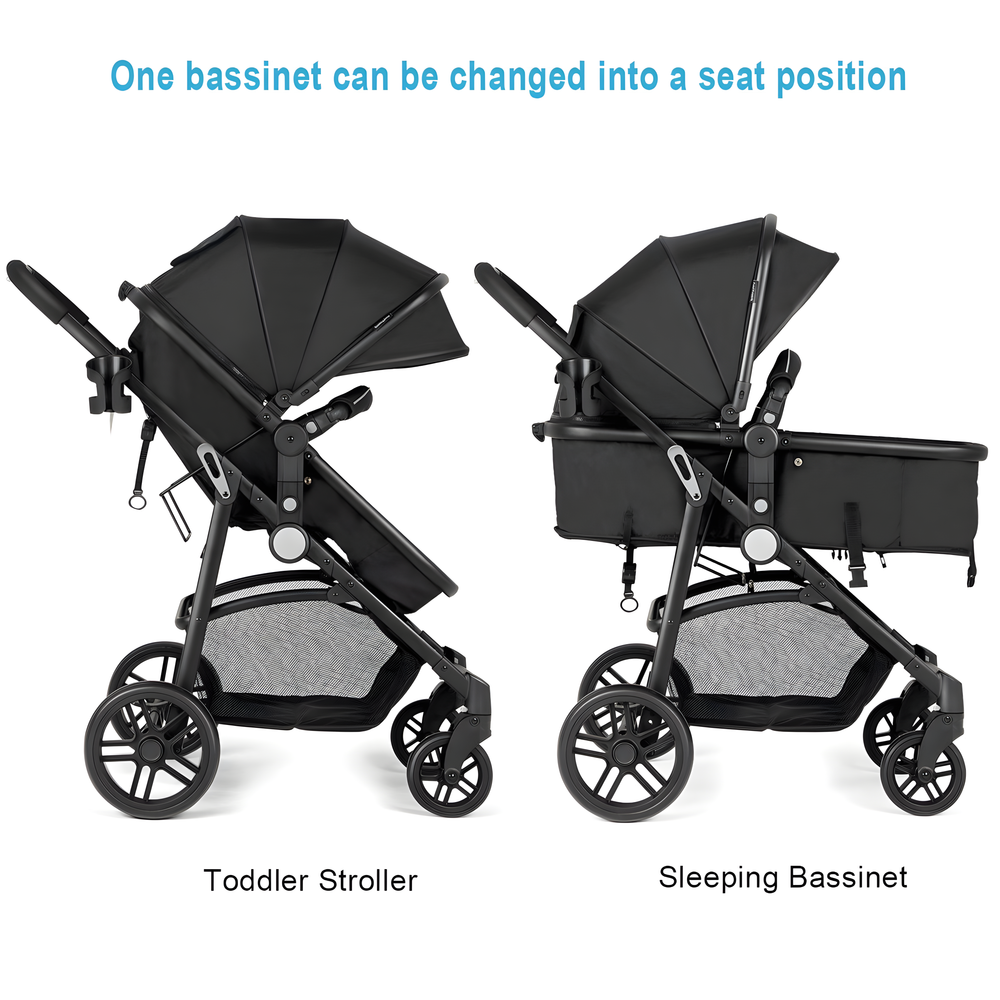 2-in-1 foldable pushchair stroller for newborns and infants, perfect for travel and everyday use.
