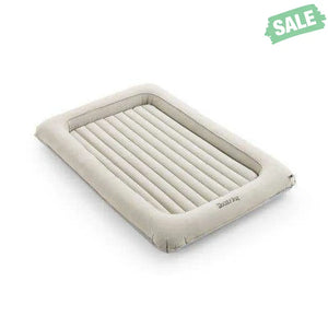 2-in-1 Multi-Purpose Inflatable Toddler Travel Bed Air Mattress Set with Electric Pump-Gray Toddler Beds