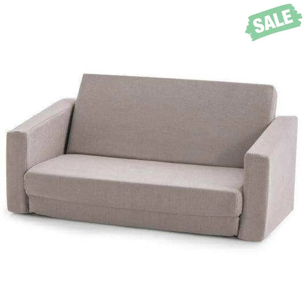 2-in-1 Toddler Fold out Couch Gray Kids Chairs & Seating