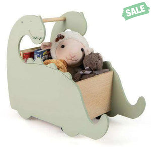 2 in 1 Wooden Baby Push Walker with Pine Wood Handle-Green Baby Walkers