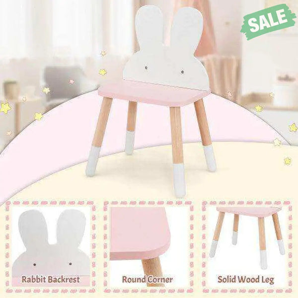 2 in 1 Wooden Princess Kids Vanity Set with Mirror-White Kids Vanities