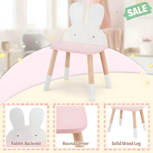 2 in 1 Wooden Princess Kids Vanity Set with Mirror in white, angled view showcasing its charming design for little ones.