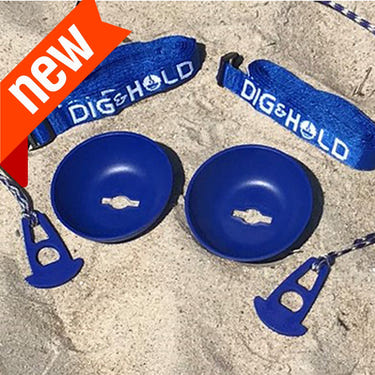 "2 Pack Dig and Hold Anchoring System for sand and snow - essential beach and snow toy for kids."