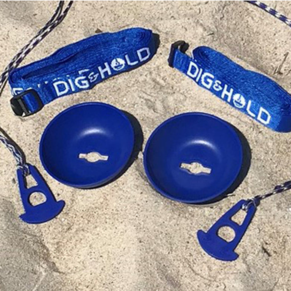 "2 Pack Dig and Hold Anchoring System for sand and snow - essential beach and snow toy for kids."