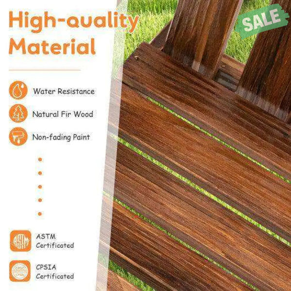 2 Person Adirondack Chair with High Backrest Coffee Kids Chairs & Seating