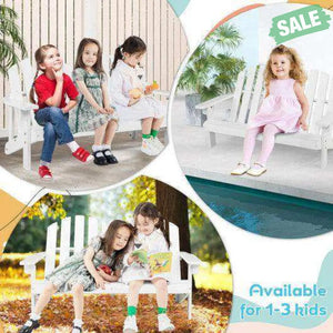 2 Person Adirondack Chair with High Backrest Coffee Kids Chairs & Seating