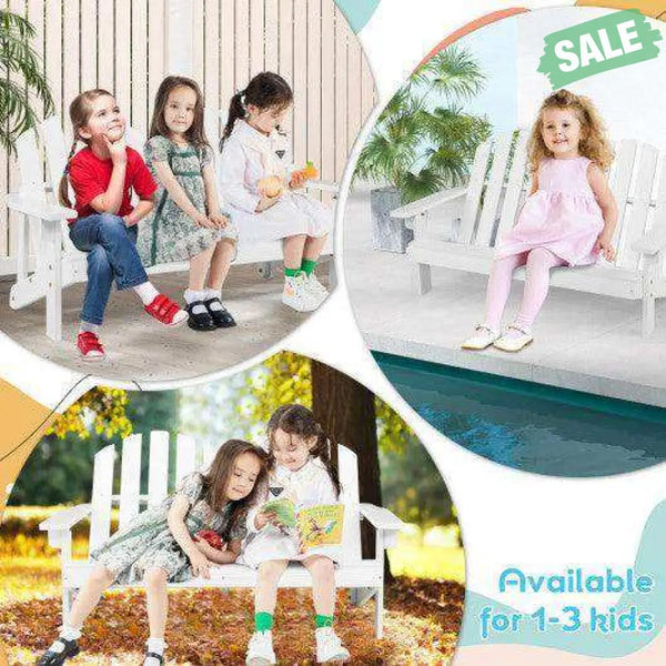 2 Person Adirondack Chair with High Backrest Coffee Kids Chairs & Seating