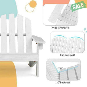 2 Person Adirondack Chair with High Backrest Coffee Kids Chairs & Seating