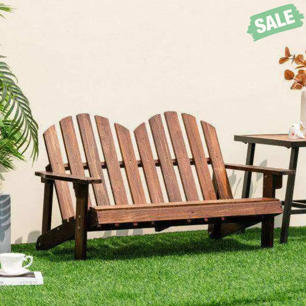 2 Person Adirondack Chair with High Backrest Coffee Kids Chairs & Seating