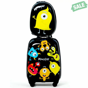 2 Pieces 12 Inch 16 Inch Green ABS Kids Suitcase Luggage Set Kids Luggage