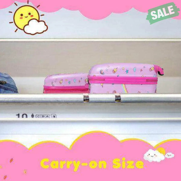 2 Pieces Kids Carry-on Luggage Set with 12 Inch Backpack-Blue Blue Kids Luggage