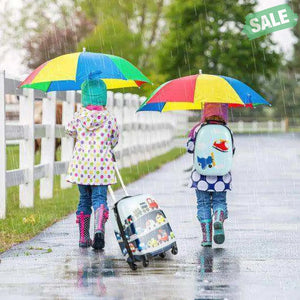 2 Pieces Kids Carry-on Luggage Set with 12 Inch Backpack-Blue Blue Kids Luggage