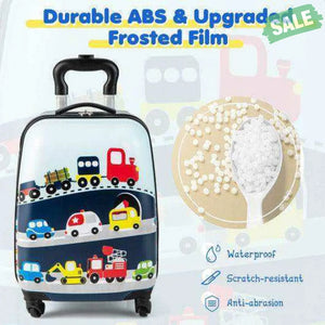 2 Pieces Kids Carry-on Luggage Set with 12 Inch Backpack-Blue Blue Kids Luggage