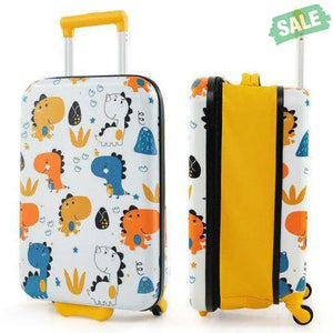 20 Inch Kids Rolling Luggage Foldable Hardshell Carry-on Suitcase on Wheels-Pink Kids Luggage