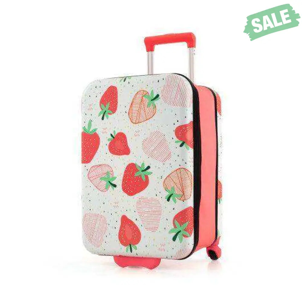 20 Inch Kids Rolling Luggage Foldable Hardshell Carry-on Suitcase on Wheels-Pink Kids Luggage