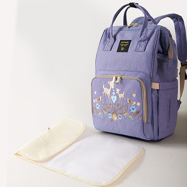 Classic Embroidered Diaper Backpack
