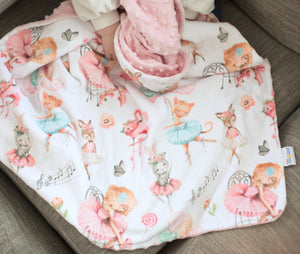 Baby & Toddler Minky Blanket - Ballerinas