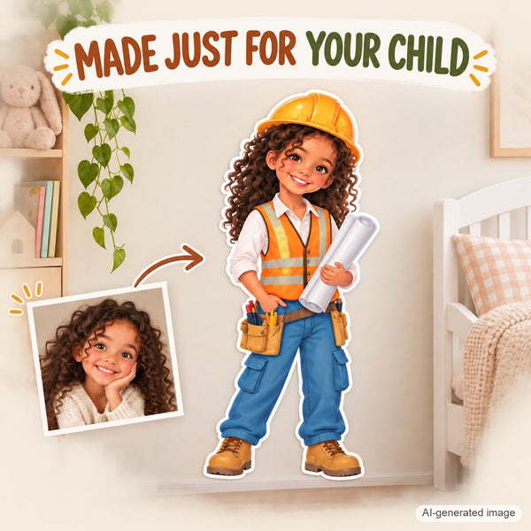 Personalized Engineer Wall Decal from Photo, Dream Job Sticker, image 13