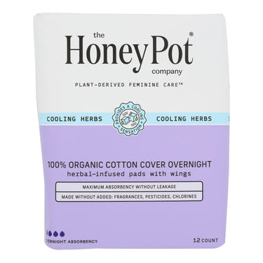 Honey Pot Postpartum Herbal Pads - 12 soothing pads for comfort after birth, perfect for new mothers.