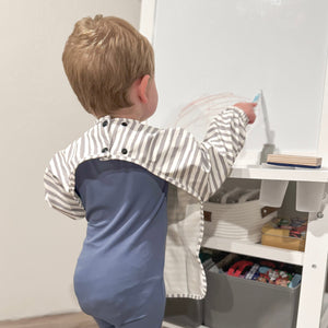 The Grayson Long Sleeve Bib - Brush Stripes
