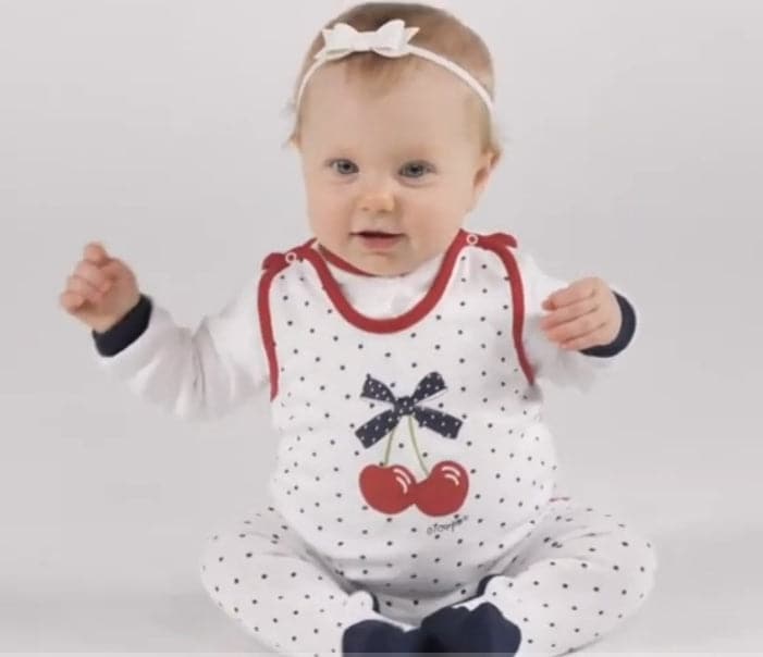 Girls Cherry Footed Sleeveless Snap Bodysuit - Cute and comfy baby outfit for little ones.