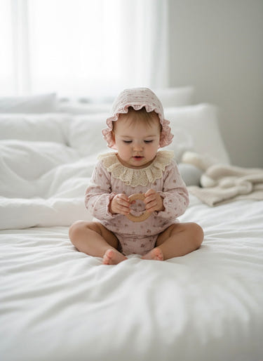 Blush Bloom Romper & Hat Set
