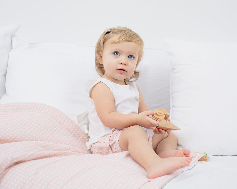 Short | dusty pink gingham