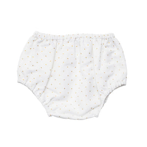 Bloomer | gold spot and white linen