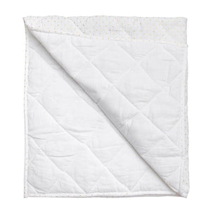 Play mat | gold spot and white linen