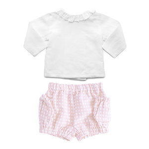 Short | dusty pink gingham