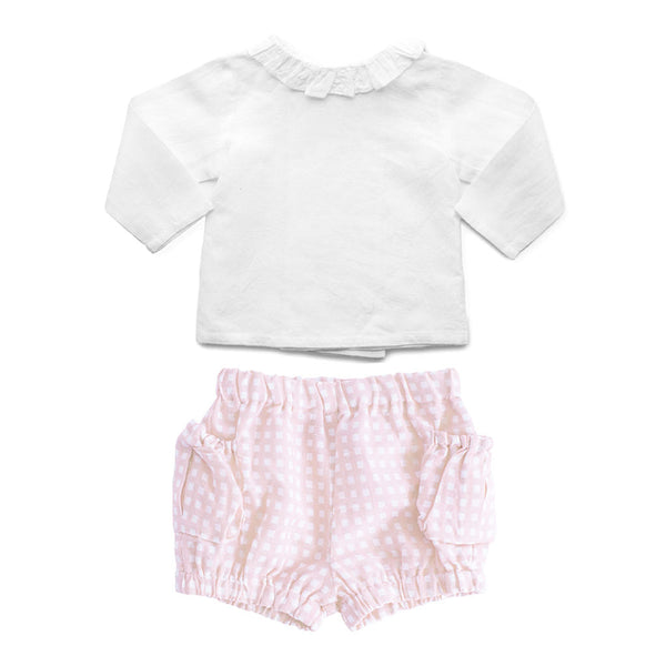 Short | dusty pink gingham