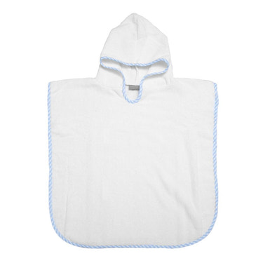 Terry poncho | pale blue gingham