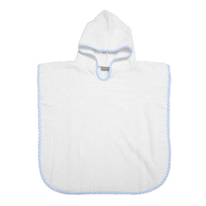 Terry poncho | pale blue gingham