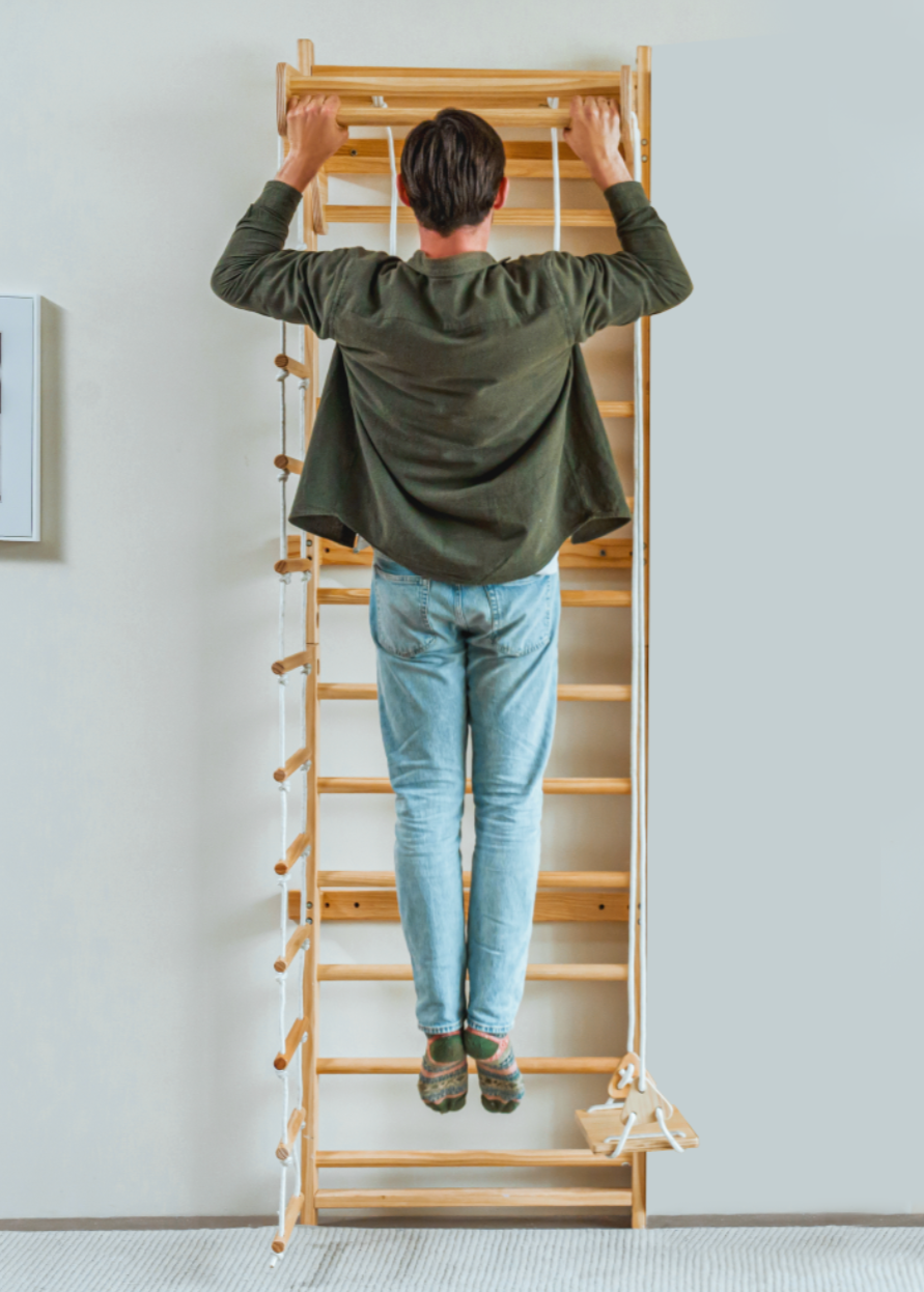 Betula Swedish Wall Ladder - 95" height, perfect for indoor play and climbing for babies and toddlers.