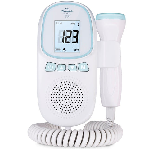 Little Martin's Portable Fetal Doppler - Hear Your Baby's Heartbeat Anytime - Rechargeable Batteries by USB - FDA Cleared - MOOGCO Baby