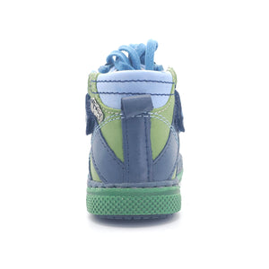 Boys High Zip Shoe In Green