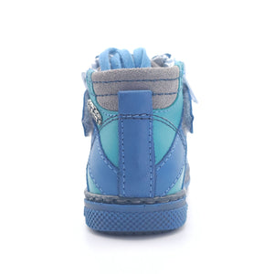 Boys High Zip Shoe In Blue