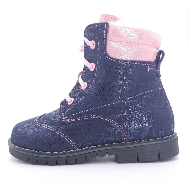 Girls Navy Winter Boot