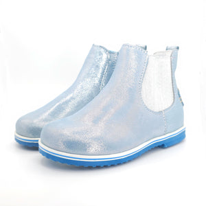 Girls Blue Pearl Chelsea Bootie