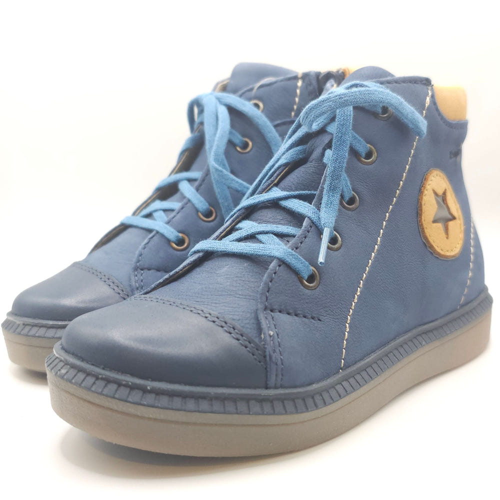 Boys blue navy star shoes - stylish and comfortable footwear for little ones.