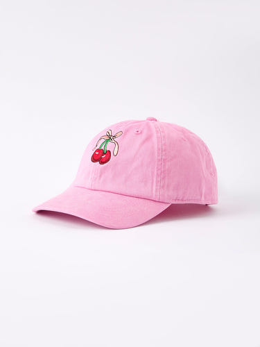 Cherry girls hat for babies, perfect accessory for sunny days and stylish seasonal wear.