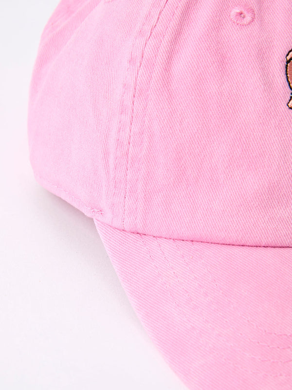 Cherry girls hat in angle 4 view, perfect accessory for stylish seasonal wear.