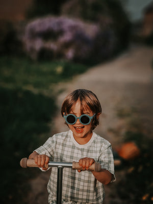 Oversized T-Shirt in Fern Plaid, made from soft organic cotton jersey for babies.