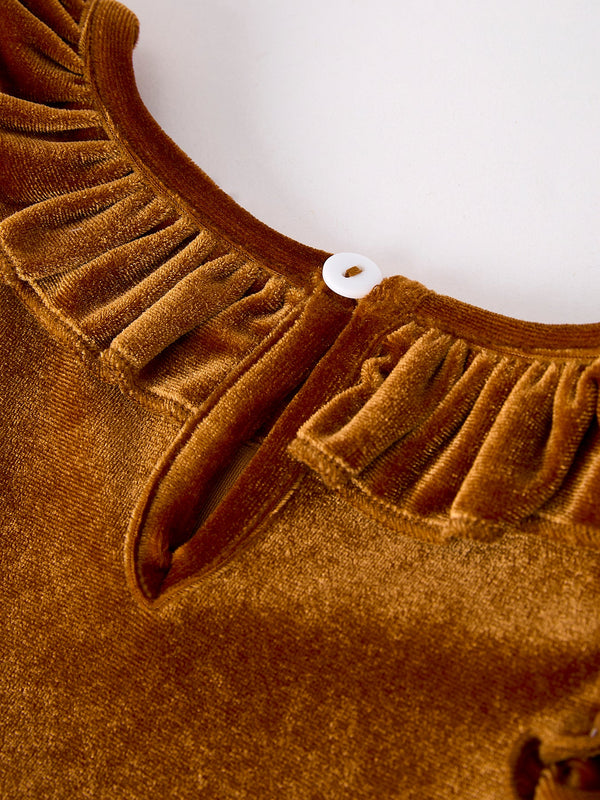 Autumn Velvet Girls Dress-Multiple colors available